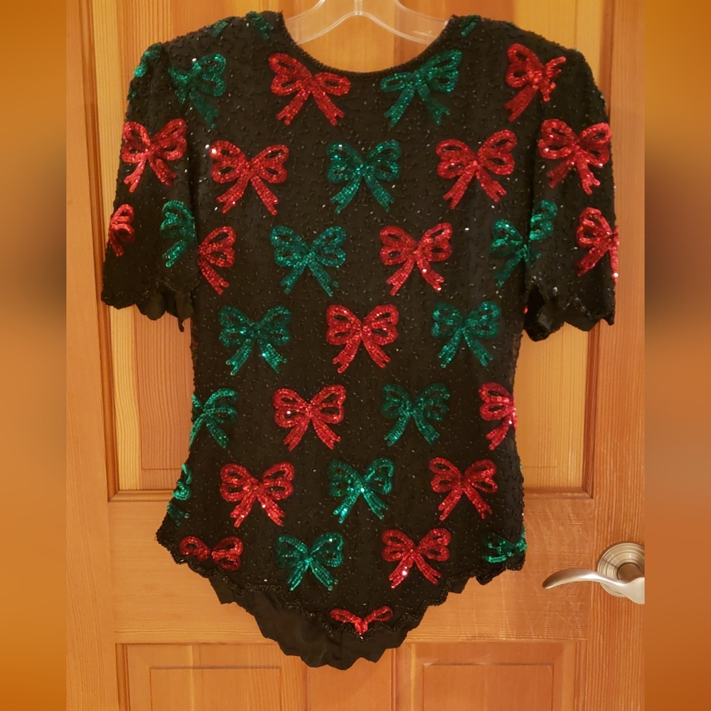Lawrence Kozar beaded holiday top
